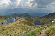 35 Vista sui Laghetti di Ponteranica salendo al Monte Ponteranica